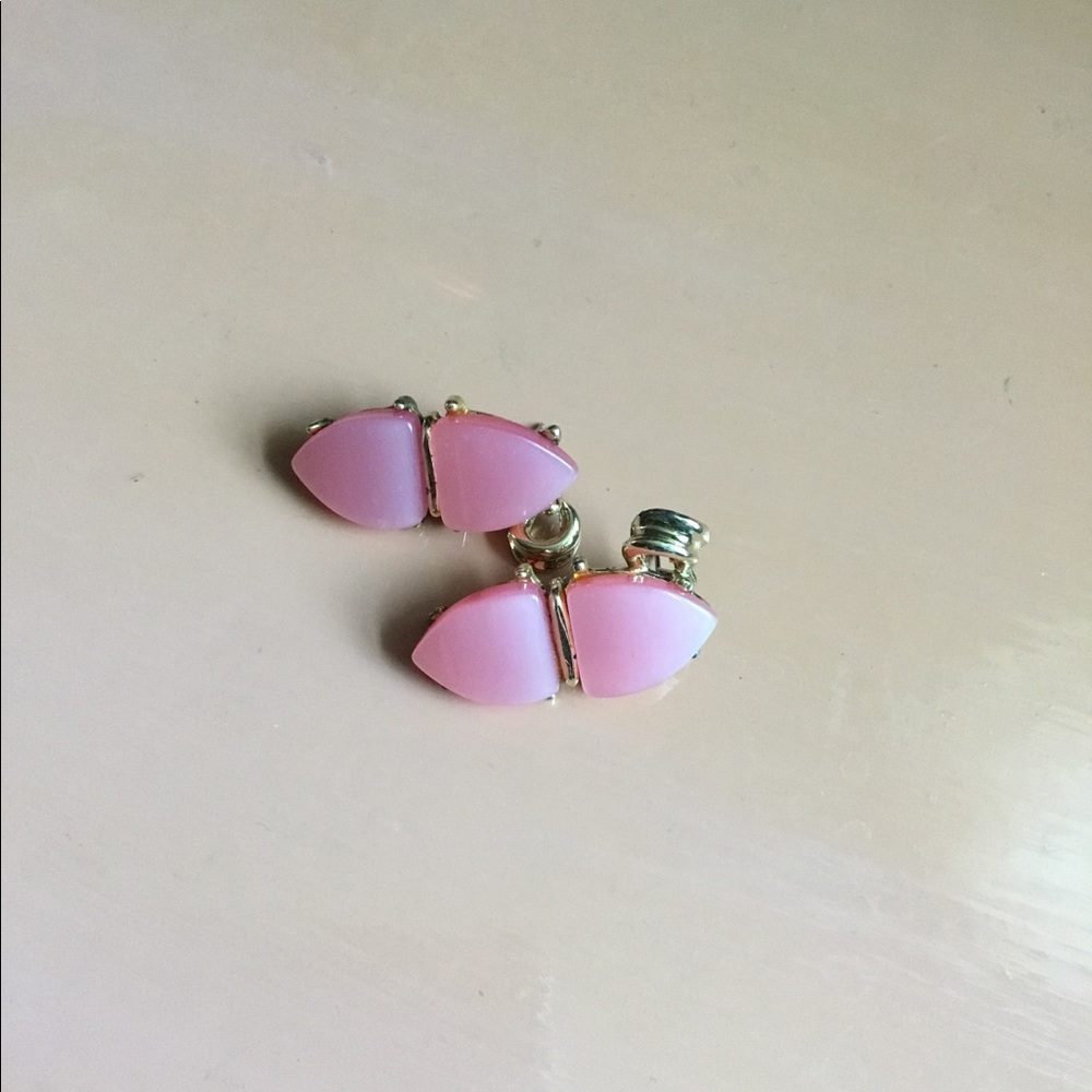Vintage Pink Petal Post-Back Earrings